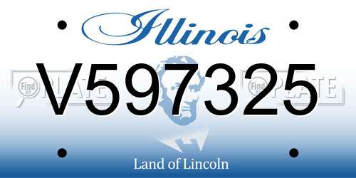 V597325 Illinois License Plate
