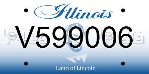 V599006 Illinois License Plate