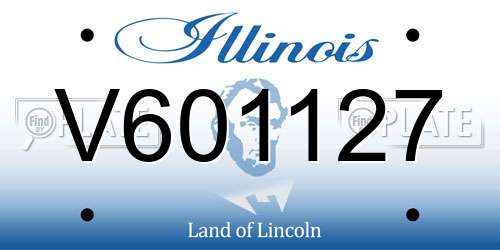 V601127 Illinois License Plate