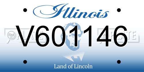 V601146 Illinois License Plate