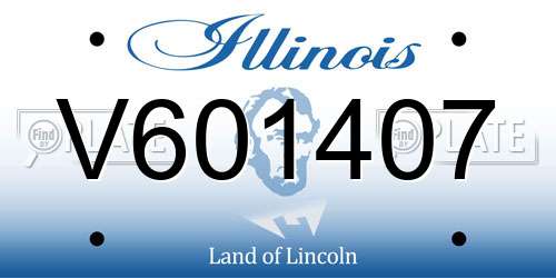 V601407 Illinois License Plate