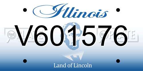 V601576 Illinois License Plate