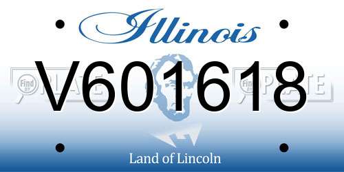 V601618 Illinois License Plate