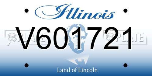 V601721 Illinois License Plate