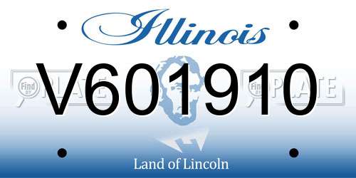 V601910 Illinois License Plate