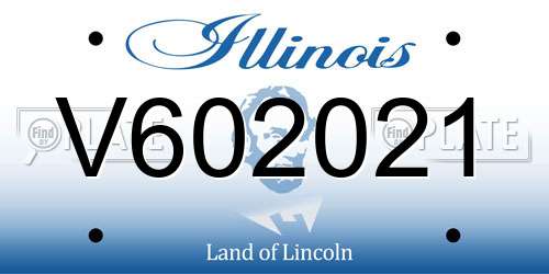 V602021 Illinois License Plate