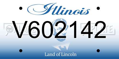 V602142 Illinois License Plate
