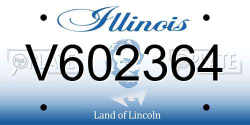 V602364 Illinois License Plate