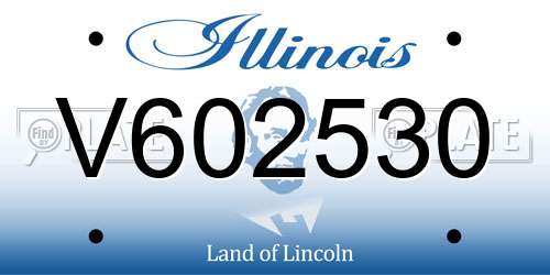 V602530 Illinois License Plate