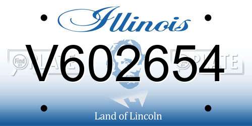 V602654 Illinois License Plate