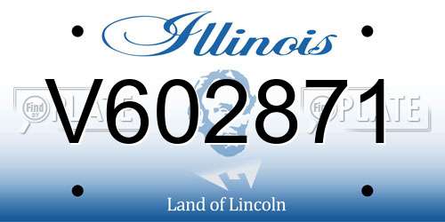 V602871 Illinois License Plate