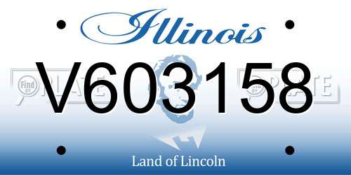 V603158 Illinois License Plate