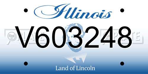 V603248 Illinois License Plate