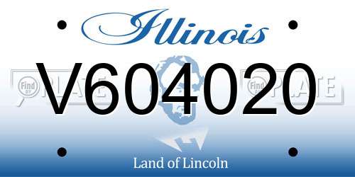 V604020 Illinois License Plate