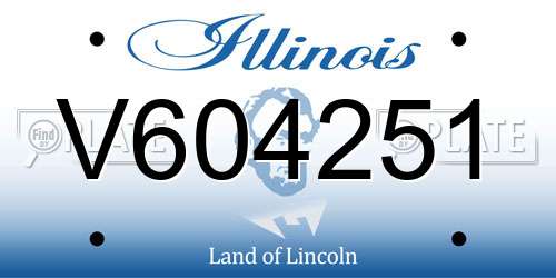 V604251 Illinois License Plate