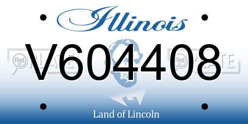 V604408 Illinois License Plate