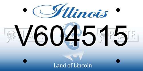 V604515 Illinois License Plate