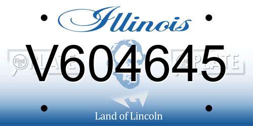 V604645 Illinois License Plate