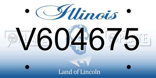 V604675 Illinois License Plate