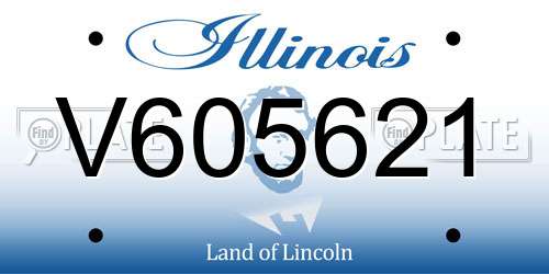 V605621 Illinois License Plate
