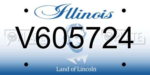 V605724 Illinois License Plate