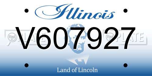 V607927 Illinois License Plate