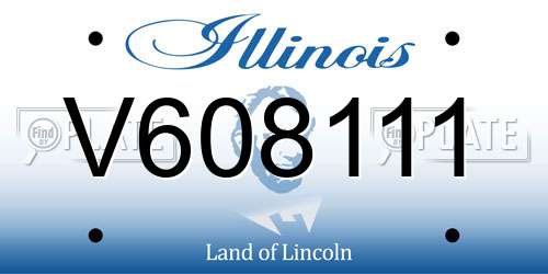 V608111 Illinois License Plate