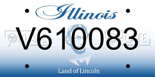 V610083 Illinois License Plate