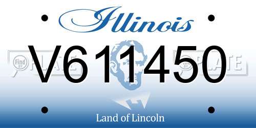 V611450 Illinois License Plate