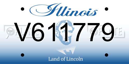 V611779 Illinois License Plate