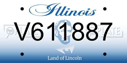 V611887 Illinois License Plate