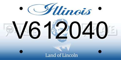 V612040 Illinois License Plate