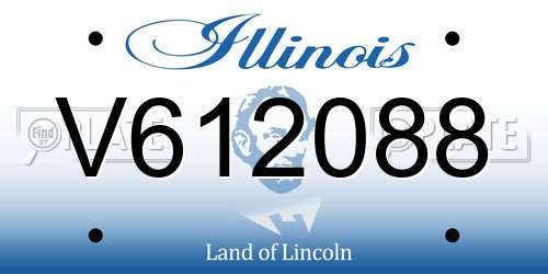 V612088 Illinois License Plate