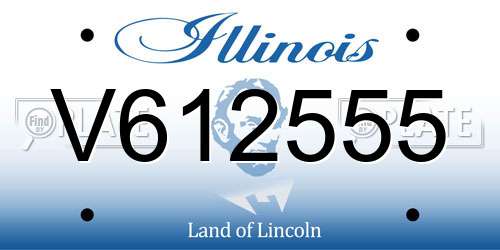 V612555 Illinois License Plate