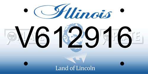 V612916 Illinois License Plate