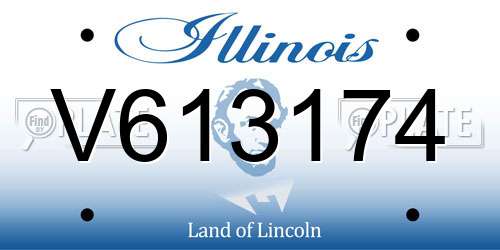 V613174 Illinois License Plate