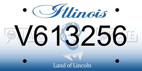 V613256 Illinois License Plate