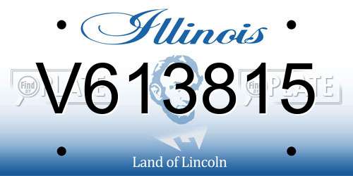 V613815 Illinois License Plate
