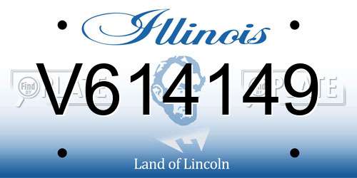 V614149 Illinois License Plate