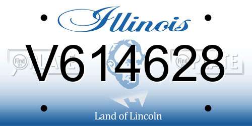 V614628 Illinois License Plate