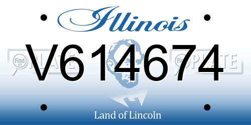 V614674 Illinois License Plate