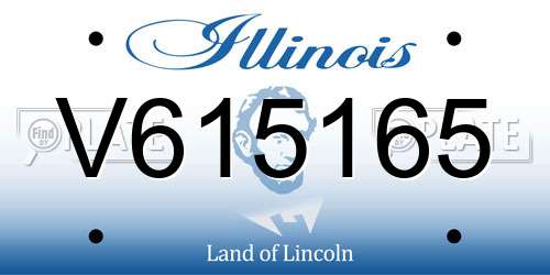 V615165 Illinois License Plate