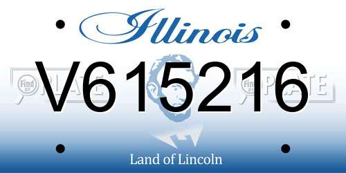 V615216 Illinois License Plate