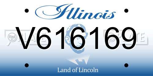 V616169 Illinois License Plate
