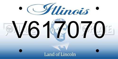 V617070 Illinois License Plate