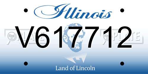 V617712 Illinois License Plate