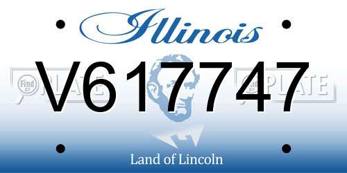 V617747 Illinois License Plate