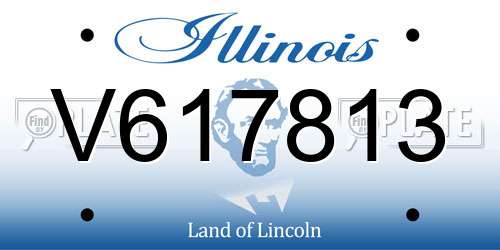 V617813 Illinois License Plate