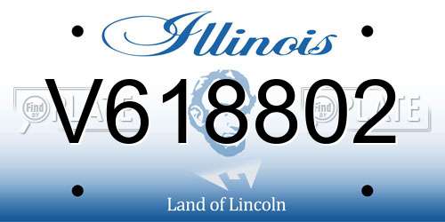 V618802 Illinois License Plate