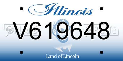 V619648 Illinois License Plate